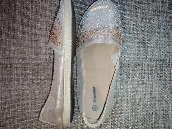 Zlaté boty s kamínky, espadrilky - 4