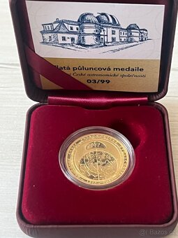 Zlato / zlatá mince Štefánikova hvězdárna proof - 4