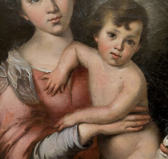18. století. Italská škola. Madona s dítětem. Starý mistr. S - 4
