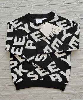 Nový svetr Zara Baby Intarsia Black White vel. 3-4 roku - 4