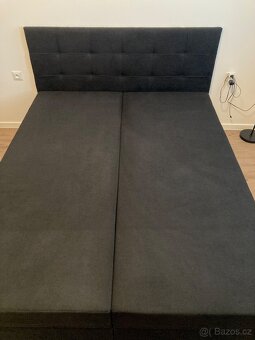 Čalouněná postel 160x200 s úložným prostorem- SPĚCHÁ - 4