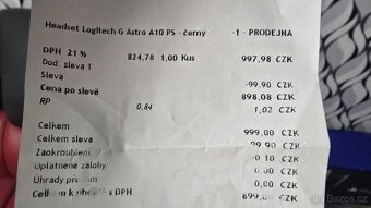 Prodám nepoužívané sluchátka Astro A10 - 4