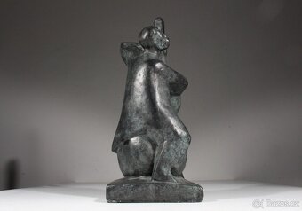 Gregor KRUK (1911-1986) Bandura hráč Ukrajina bronzová plast - 4