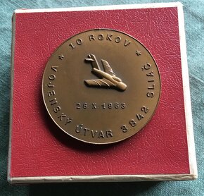 Plaketa medaile VÚ 3842 Sliač 1963 MIG - 4