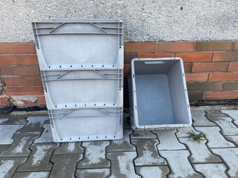 Plastové bedýnky šedé, 20 l, 400 x 300 x 220 mm - 4