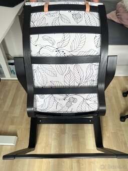 Křeslo Ikea Poang s podnožkou - 4