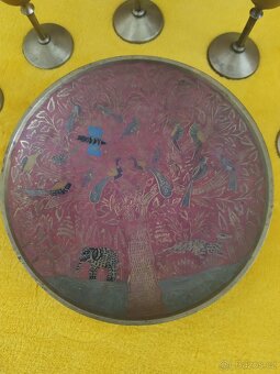 Mosazné pohárky + miska - 4