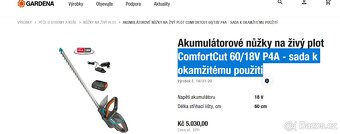 GARDENA ComfortCut 60/18V P4A Akumulátorové nůžky - 4