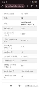 Subwoofer JBL - 4