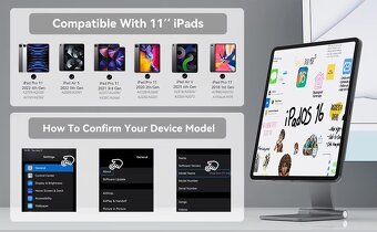 Magnetický držák Lululook pro iPad Pro 11" a iPad Air - 4