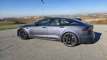 Tesla S, LR, 26 tis. km, tov. záruka, krémová kůže, yoke - 4