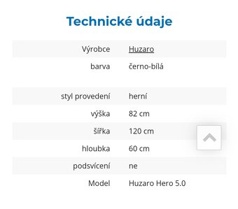 Herní stůl Huzaro white - 4