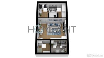 Pronájem bytu 2+kk, 42m² - Praha - Libeň - 4