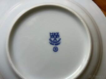 Retro porcelán MZ Czechoslovakia – sada 12 hlubokých talířů - 4