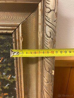 Obraz chaty v lese 120x105 cm Plecháč Prosecký František - 4