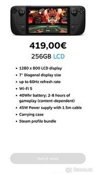 Valve Steam Deck LCD 256gb (nový) #steamdeck - 4