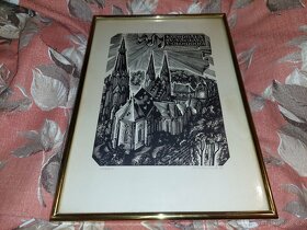 Prodám obraz - linoryt. - 4