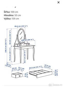 Toaletní stolek IKEA HEMNES - 4