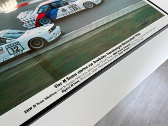 ORIGINÁL BMW plakát v rámu A1 3x BMW E30 M3 DTM - 4