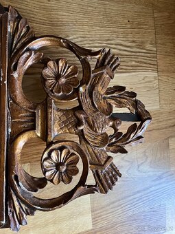 Starožitné dřevěné zrcadlo - 4