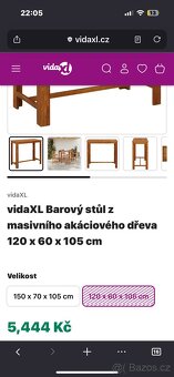 Barový stůl a čtyři židle - 4