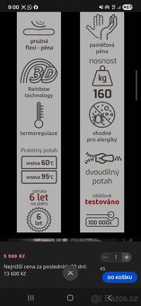 2 ks Matrace Leon Visco Rainbow 28 (90x200 cm) - 4