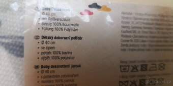 Nový kulatý dekorační polštář průměr 40 cm - 4