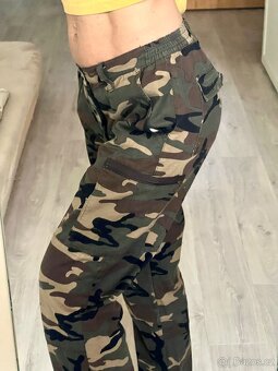 Maskáčové baggy-cargo kalhoty vel.M/38 - 4
