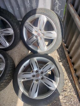 4ks alu disky orig. Seat 5x112 R18 pneu celoročne 7mm - 4