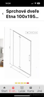 Sprchové nové dveře ETNA CHROM 100x195 - 4