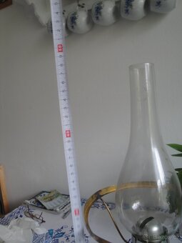 funkční petrolejová lampa z malachitového skla - 4