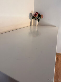 Dizajnový písací stôl NIKKI – masívna borovica, WOOOD - 4