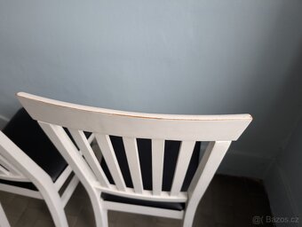 Židle bílá dřevěná - 2ks - 4