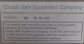 Bezpečnostní trezor Chubb + 4x schránka - 4