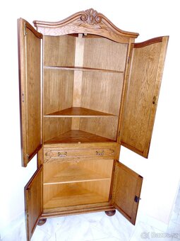 rohová univerzální rustikální skříň / knihovna - 4