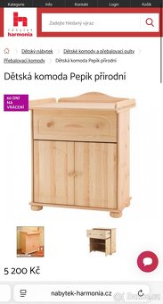 Dětská přebalovací komoda Pepíček (masiv, borovice) - 4