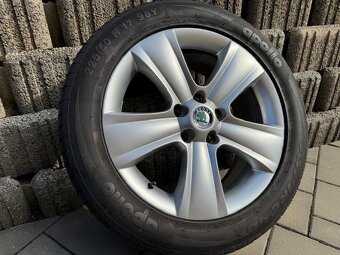 ALU kola orig.ŠKODA YETI-letní 225/50 17 Top stav - 4
