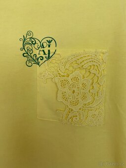 Krásné žluté letní tričko ARMANI Jeans - vel. 38 - 4