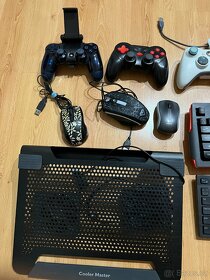 MIX elektro věcí, klávesnice, myši, Xbox, Sony DualShock 4 - - 4