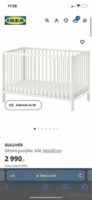 Gulliver dětská postýlka s matrací ikea - 4