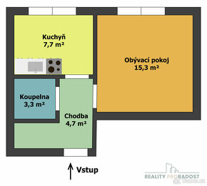 Pronájem bytu 1+1, 30 m2 v Kolíně, byt 1+1 30 m2 Kolín - Kol - 4