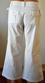 Letní bílé kalhoty culottes Vendi  vel. M(40) - 4