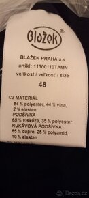 Černý oblek zn. Blažek, vel. 48 - 4