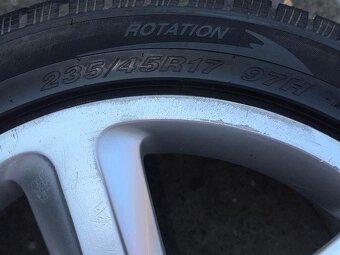 Original ALU kola Audi 17" 7,5J ET43 + zimní pneu 235/45/R1 - 4