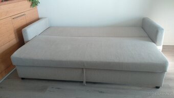 Pěkná 3-mistná rozkládací pohovka Ikea FRIHETEN, světle šedá - 4