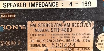 SONY RECEIVER STR-4800 (ROK 1976) VYŠŠÍ MODEL ,VINTAGE - 4