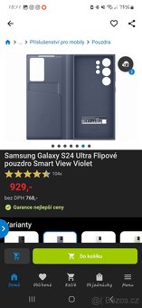 Obal/knížka pro samsung s24 ultra fialová 2x - 4