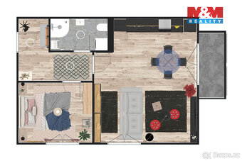 Prodej bytu 2+kk, 55.4 m², Žleby - 4