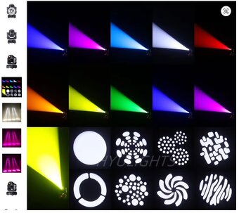 Otočná hlava mini LED DMX Gobo 75W - 4