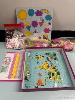 Edukační hra pro děti od 3let 5v1 a puzzle kostky - 4